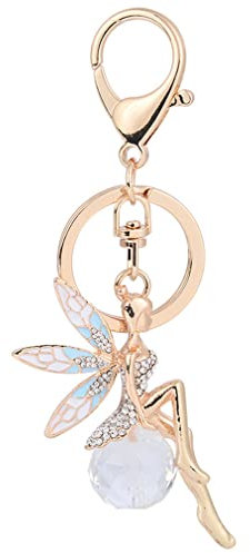 Shining crown-Winkel-Strass-Schlüsselanhänger für Frauen funkelnde Legierung Taschen-Geldbörsen-Dekorationsanhänger Charm-Auto-Schlüsselanhänger süßes Taschen-Zubehör(Blau)