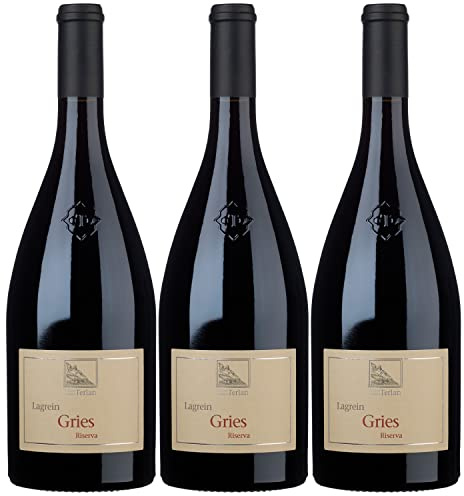 Cantina Terlan Lagrein Gris DOC Riserva Alto Adige Rotwein Wein trocken Italien I Visando Paket (3 x 0,75l)