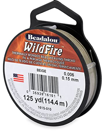 Beadalon Thermally Bonded Beading Thread, Beige