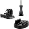SOONSUN Adattatore per treppiede a sgancio rapido, girevole a 360 gradi con fibbia per casco girevole con vite, compatibile con GoPro Hero 10, 9, 8, 7, 6, 5, 4, Session 3, 2, AKASO, Yi Action Cameras
