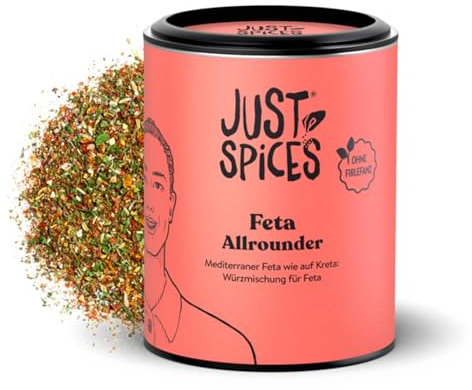 Just Spices Feta Allrounder I Für Feta wie aus Kreta und andere mediterrane Gerichte I Gewürzdose, 35 g
