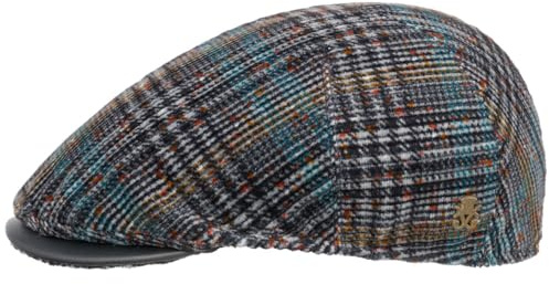 Mayser Marzio Chenille Flatcap Karos Handmade Made in EU Herren Herbst Winter