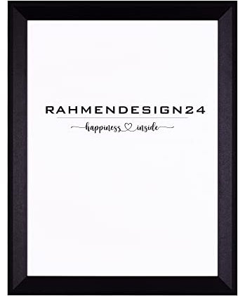 Rahmendesign24 Bilderrahmen Rio 80x120 Schwarz (matt) Fotorahmen, Wechselrahmen, Posterrahmen, Puzzlerahmen