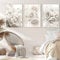 Trayosin 3er Set Premium Poster Pfingstrose Weiße Blumen,Bilder Wohnzimmer Deko Schlafzimmer,Leinwandbild Kunstdruck Moderne Wandbilder Wanddeko Design Wand Bild,ohne Rahmen (40x50cm)