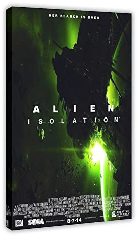 RIELLI Alien Isolationsspiel 4 Leinwand Poster Wandkunst Dekor Druck Bild Gemälde für Wohnzimmer Schlafzimmer Dekoration Rahmen: 30 x 45 cm