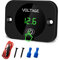 Voltímetro Digital LED DC 12V 24V Voltímetro Digital de Coche Medidor de Voltaje de Pantalla con Interruptor Táctil, Probador de Voltaje a Prueba de Agua para Auto, Moto, Barco, Caravana, Camión