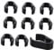 Mikinona 10pcs Clips Desk Holder Accessories Cable and Abs Wire Flexible Clip Cords Clamps Black Mic Microphone Office Boom Storage Cord Studio Holders Clamp Organizers Speech Home