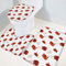 Set 3 Teilig Badvorleger Mohn Rotes Blumenmuster Dekorative Bade-Matte+Kontur+Wc-Deckelabdeckung Weiche Bad Duschmatten Für Badewanne Badezimmer Wc-Sitz Bezug