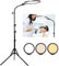GSKAIWEN 12-Zoll-Flächenleuchte-Ringlicht-Fotografie-Beleuchtung LED-Studio-Panel-Videolicht Bi-Color 3000K-6000K Schlauch, Stativ für Live-Übertragung, YouTube-Videos, Augenbrauen, Tattoos (1 STK)