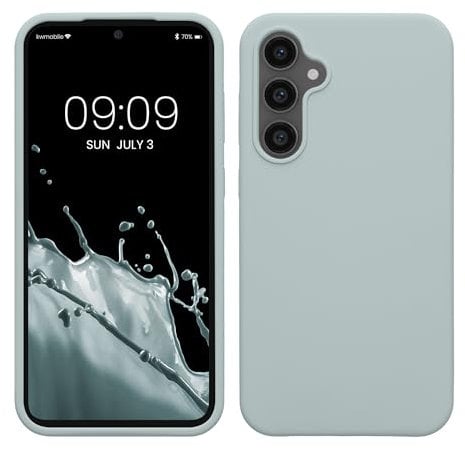 kwmobile Carcasa Compatible con Samsung Galaxy S23 FE Funda - Case TPU y Silicona antigolpes - Apto Carga inalámbrica - Menta Cool