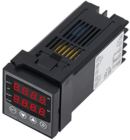 Termostato de Doble Pantalla, Controlador de Temperatura Digital con Alarma Control PID Inteligente Termostato de Doble Pantalla DC 24V, Controles