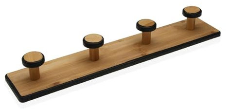 Versa Porte-manteau mural en bambou vintage 6 x 10 x 50 cm