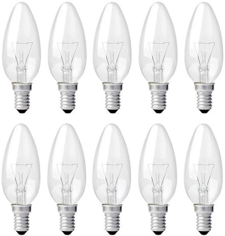 Glühbirne Kerze E14 40W klar 10er Pack dimmbar