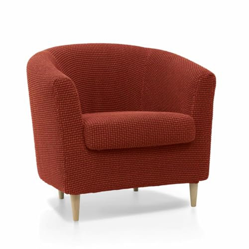 SOFASKINS® Sofabezug, super elastisch, Sofabezug, atmungsaktiv und langlebig, einfach anzubringen, Maße 60-90 cm, Dunkelorange