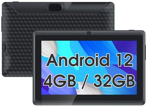 HOTTABLET Tablet 7 inch Android 12, 32GB Storage 512GB SD Expansion Tablets PC, IPS Screen, Dual Camera, Bluetooth, WiFi Tab, IPS Screen, Black