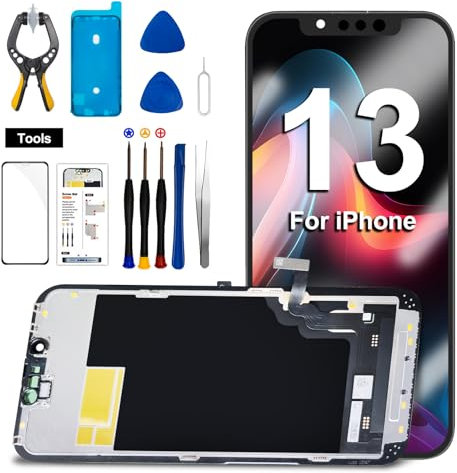 DTD Pantalla táctil de Repuesto para iPhone 13 LCD de 6,1 Pulgadas, Pantalla táctil 3D, digitalizador, Kit de Montaje y reparación 2024 (Modelos A2482, A2631, A2634, A2635, A2633)