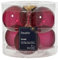 Weihnachtskugel Glas 6cm x 6 Stück - matt & glänzend transparent - Christbaumkugeln Weihnachtsbaumkugeln für Weihnachtsbaum zu Weihnachten - Christbaumschmuck & Weihnachtsbaumschmuck - Granatapfel