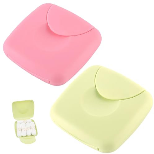 2 Stück Slipeinlagen Box,Tampon Aufbewahrung,Tampon Box,Binden Aufbewahrung,Tragbare Damen-Aufbewahrungsbox,Tamponbox für Unterwegs,für Tampons,Kondom-Aufbewahrung(Grün + Rosa)