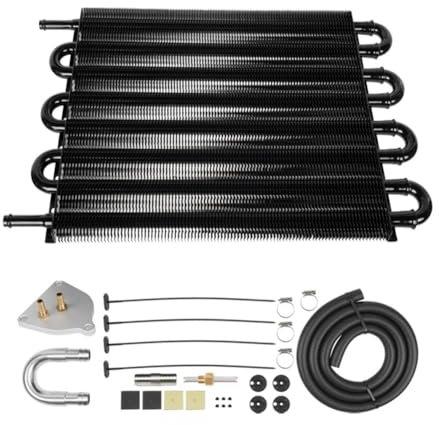 Fangxuee Kit de Radiateur Universel pour Voiture, Climatisation, Condenseur à 8 Rangées avec Connecteur de Transmission