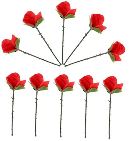 DECHOUS Folding Rose 10pcs Rose Erscheinen Zaubertricks Seide Zu Erscheinen Close Up Bühne Street Performance Prop Zubehör