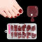 ZAHRVIA Faux Ongles pour Orteil D'été Rouge Faux Ongles-120 Pièces 12 Taille D'Orteil Pleine Couverture Ongles Conseils Pied Ongles pour Femmes et Filles Nail Art Décorations (Red)