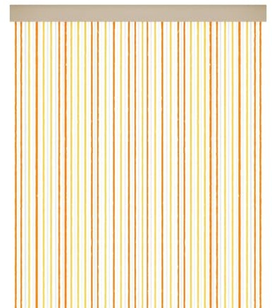 PALUPLUS Tenda a Cordoncino Antimosche, fili in Corda Intrecciata, misura 125x240 cm, tenda per porte e finestre, moschiera a pannello, catenelle a caduta, zanzariera per insetti -5868C-1,9 (Oro)