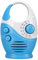 Duschradio, Wasserdichtes Mini Tragbarer AM FM -Knopflautsprecher, Duschlautsprecher Badezimmer Wireless Radio Easy Tuning für die Heimküche Outdoor Batterie (Nicht inbegriffen)