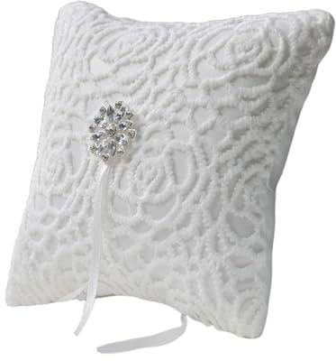 Handgefertigte Eheringe Kissen Romantiker Verziertes Kissen Zartes Kissen Für Hochzeitszeremonien