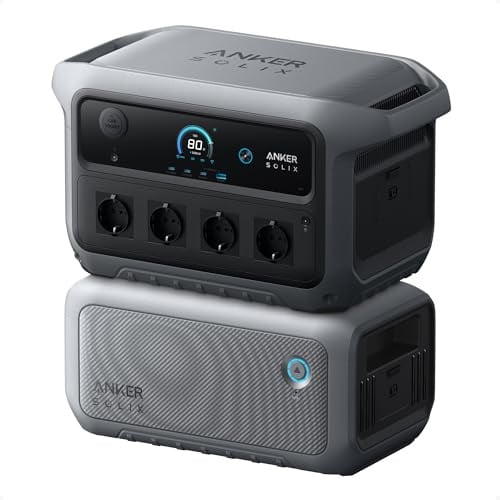 Anker SOLIX C2000 Gen 2, 2400W 4096Wh Power Station with Expansion Battery | LiFeP04 Battery, Peak 4000W, Fast Charge 100% in 58 Min, Solar Generator for Home Backup, Emergency, Camping and RVing