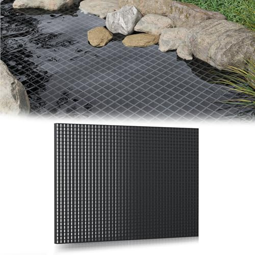 Domart 24x36 in Fountain Basin Grate, Black Reservoir Grates, for Pond/Water Garden/Waterfall/Fountain, Holds Rock Bubbler and Other Decoration Objects