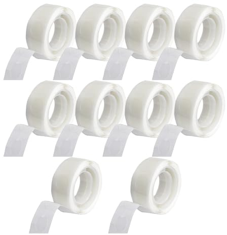 1000 Pcs Glue Dots, 11mm Sticky Dots, Removable Glue Dot for Balloons, Extra Strong Sticky Dot Double Sided Adhesive, for Birthday Party Wedding Decorations Balloons and DIY(White)
