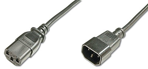 Netzverlängerungskabel, C14 - C13, St/Bu, 1.8m, H05VV-F3G 0.75qmm, schwarz