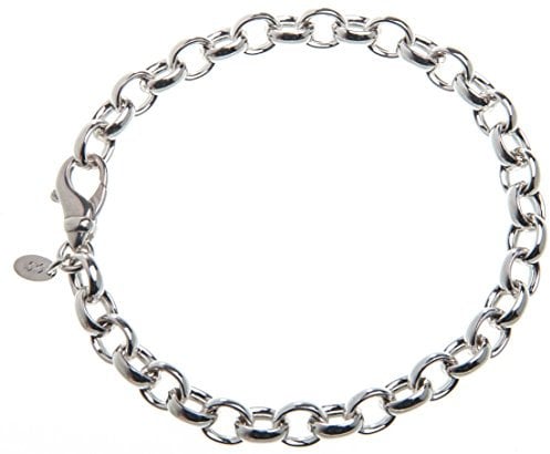 Erbskette Armband 7mm - 925 Sterling Silber, Länge 25cm