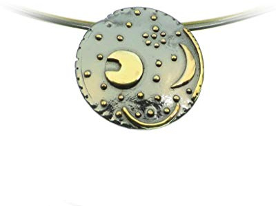 Himmelsscheibe von Nebra, Ø 40mm Anhänger 925/- Silber, Sternenschmuck