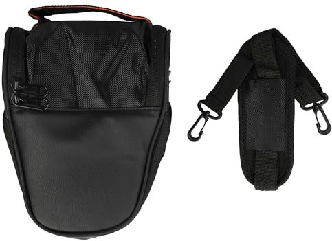 vhbw Kameratasche kompatibel mit Pentax K20D, K-3, K10D, K200D, K110D, K100D, K-3 II Kamera - schwarz, inkl. Schultergurt, 215 x 155 x 97 mm