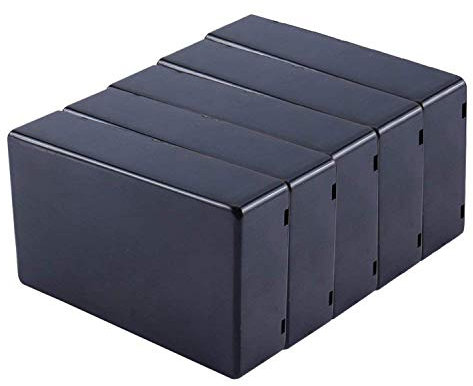 Yosoo, custodia in plastica nera, involucro per prodotti elettronici, custodia strumenti, scatola di 100 * 60 * 25mm