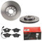 2 Bremsscheiben + Bremsbelagsatz Vorne von Brembo Innenbelüftet (1420-53619) Bremsensatz Bremsanlage Bremsen-Kit,Bremsenset, Bremsscheiben, Bremsbeläge, Bremsen-Set, Beläge, Bremsbelag,