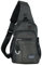 Vanlison Schulterrucksack Sling Rucksack Sling Bag Umhängetasche Daypack Crossbag mit Verstellbarem Schultergurt Mann Frauen Tasche Schwarz