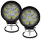 AUXTINGS LED Arbeitsscheinwerfer 2 Stück 4 Zoll 10 cm 27W runde Hochwasser-Leuchten, große Strahlbevölkerung für SUV All-Terrain-LKWs und 4x4 Nebelscheinwerfer