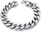Bracciale da Uomo Bracciale in Acciaio Inossidabile Catena per Bicicletta Argento