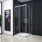 Box Doccia Angolare Porta Scorrevole 120x80x195 cm Vetro Temperato Trasparente 6 mm Anticalcare Profilo Cromo Lucido