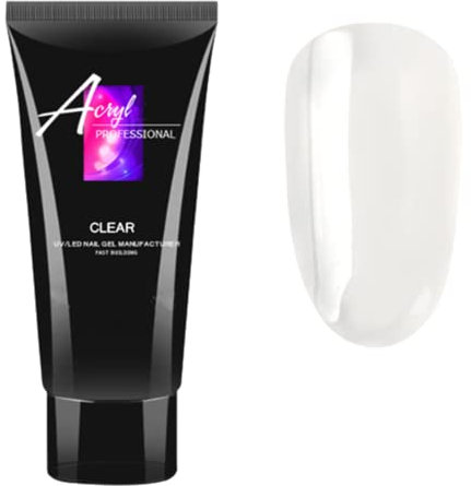 30ml Extension Gel Nagel Gel Acrylic Nails Schnelles Verlängerungsgel Schnell trocknender Kleber für Techniker DIY Salon Kunst Nägel (klar)