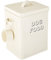 HOMION Metal dog food tin pets food storage box container canister lid with scoop (Cream)