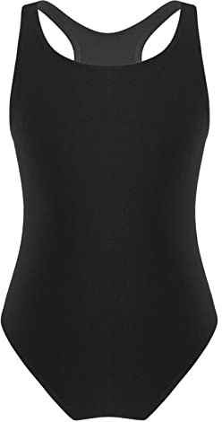 TiaoBug Ragazza Costume Intero da Bagno Bambina Arcobaleno Protezione Solare Body da Nuoto Surf Colorato Costume Mare Piscina Completo da Spiaggia Swimsuit 2-16 Anni Nero C 11-12 Anni