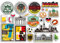 A5 Stickerbogen Berlin Vinyl Aufkleber - Deutschland Deutsche Sehenswürdigkeiten Urlaub Stempel Sommerkarte Flagge Reise Stadt Gepäck Scrapbooking #79038