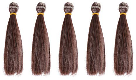 Ciieeo 5 Stk Synthetisches Haar Für Die Puppenherstellung Perücke Puppenhaarreihe Haarverl Ngerungen Puppenhaare Glattes Puppenhaar Bjd Haare Bjd-Puppe Baby Erwachsener Vereinigte Staaten