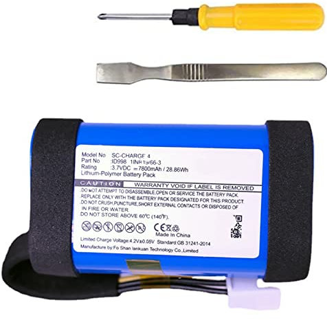 CAESEA 3.7V 10200mAh Li-ion Ersatzbatterie für JBL, kompatibel mit Charge 4 Charge 4BLK, Charge 4J, Charge 4BLUAM, P/N ID998, SUN-INTE-118 - Nicht kompatibel mit Charge 4Q (SUN-INTE-156)