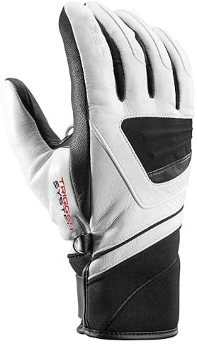 LEKI Griffin 3D Women - Damen Lederhandschuhe mit Trigger 3D - White/Black, Gre:8.5