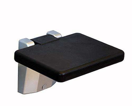 SINYUIF Folding Bathroom Chair Rectangular/Round Black PVC shower Seat Suitable For The Elderly Disabled Pregnant Women Wall-mounted Shower Stool chair