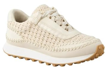 MIA Damen Richie Crochet Lace Up Sneaker Schuhe, Knochen/Khaki, 37 EU